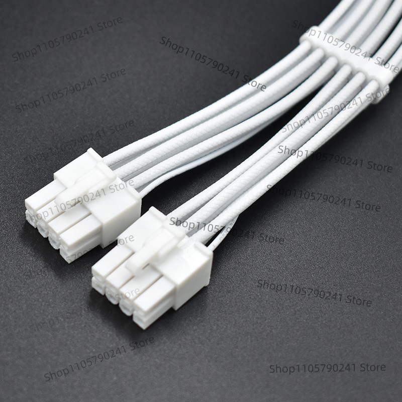 Белый кабель 16AWG с плетеным  – обзор и цена Dual 8Pin To 16Pin 12Vhpwr Cable